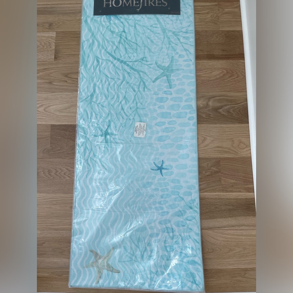 Homefires  Coastal Beach Nautical Rug Runner 21”x54”.  NEW